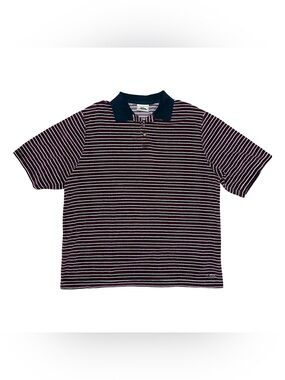 Vintage 90s Quiksilver Textured Striped Polo Shirt Skate Surf Burgundy XL